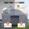 imageCROWN SHADES 10x15 Pop Up Canopy Tent Thicken Frame Commercial Heavy Duty Tent with 4 Sidewalls 8 Stakes ampamp 4 Sandbags ampamp 4 Ropes Outdoor Canopies for Events PartiesBlueGray