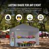imageCROWN SHADES 10x15 Pop Up Canopy Tent Thicken Frame Commercial Heavy Duty Tent with 4 Sidewalls 8 Stakes ampamp 4 Sandbags ampamp 4 Ropes Outdoor Canopies for Events PartiesBlueGray