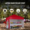 imageCROWN SHADES 10x15 Pop Up Canopy Tent Thicken Frame Commercial Heavy Duty Tent with 4 Sidewalls 8 Stakes ampamp 4 Sandbags ampamp 4 Ropes Outdoor Canopies for Events PartiesBlueRed