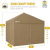 imageCROWN SHADES 10x15 Pop Up Canopy Tent Thicken Frame Commercial Heavy Duty Tent with 4 Sidewalls 8 Stakes ampamp 4 Sandbags ampamp 4 Ropes Outdoor Canopies for Events PartiesBlueBeige