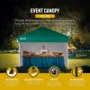 imageCROWN SHADES 10x15 Pop Up Canopy Tent Thicken Frame Commercial Heavy Duty Tent with 4 Sidewalls 8 Stakes ampamp 4 Sandbags ampamp 4 Ropes Outdoor Canopies for Events PartiesBlueForest Green