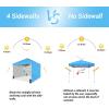 imageCROWN SHADES 10x15 Pop Up Canopy Tent Thicken Frame Commercial Heavy Duty Tent with 4 Sidewalls 8 Stakes ampamp 4 Sandbags ampamp 4 Ropes Outdoor Canopies for Events PartiesBlueSky Blue