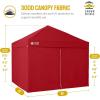 imageCROWN SHADES 10x15 Pop Up Canopy Tent Thicken Frame Commercial Heavy Duty Tent with 4 Sidewalls 8 Stakes ampamp 4 Sandbags ampamp 4 Ropes Outdoor Canopies for Events PartiesBlueRed