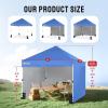 imageCROWN SHADES 10x15 Pop Up Canopy Tent Thicken Frame Commercial Heavy Duty Tent with 4 Sidewalls 8 Stakes ampamp 4 Sandbags ampamp 4 Ropes Outdoor Canopies for Events PartiesBlueBlue