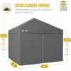 imageCROWN SHADES 10x15 Pop Up Canopy Tent Thicken Frame Commercial Heavy Duty Tent with 4 Sidewalls 8 Stakes ampamp 4 Sandbags ampamp 4 Ropes Outdoor Canopies for Events PartiesBlueGray