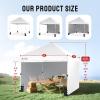 imageCROWN SHADES 10x15 Pop Up Canopy Tent Thicken Frame Commercial Heavy Duty Tent with 4 Sidewalls 8 Stakes ampamp 4 Sandbags ampamp 4 Ropes Outdoor Canopies for Events PartiesBlueWhite