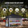 imageCROWN SHADES 10x15 Pop Up Canopy Tent Thicken Frame Commercial Heavy Duty Tent with 4 Sidewalls 8 Stakes ampamp 4 Sandbags ampamp 4 Ropes Outdoor Canopies for Events PartiesBlueBlack