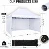 imageCROWN SHADES 10x15 Pop Up Canopy Tent Thicken Frame Commercial Heavy Duty Tent with 4 Sidewalls 8 Stakes ampamp 4 Sandbags ampamp 4 Ropes Outdoor Canopies for Events PartiesBlueWhite