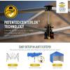 imageCROWN SHADES 10x15 Pop Up Canopy Tent Thicken Frame Commercial Heavy Duty Tent with 4 Sidewalls 8 Stakes ampamp 4 Sandbags ampamp 4 Ropes Outdoor Canopies for Events PartiesBlueBlue