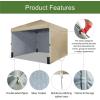 imageCROWN SHADES 10x15 Pop Up Canopy Tent Thicken Frame Commercial Heavy Duty Tent with 4 Sidewalls 8 Stakes ampamp 4 Sandbags ampamp 4 Ropes Outdoor Canopies for Events PartiesBlueBeige