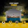 imageCROWN SHADES 10x15 Pop Up Canopy Tent Thicken Frame Commercial Heavy Duty Tent with 4 Sidewalls 8 Stakes ampamp 4 Sandbags ampamp 4 Ropes Outdoor Canopies for Events PartiesBlueGray
