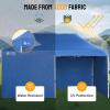 imageCROWN SHADES 10x15 Pop Up Canopy Tent Thicken Frame Commercial Heavy Duty Tent with 4 Sidewalls 8 Stakes ampamp 4 Sandbags ampamp 4 Ropes Outdoor Canopies for Events PartiesBlueBlue