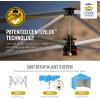 imageCROWN SHADES 10x15 Pop Up Canopy Tent Thicken Frame Commercial Heavy Duty Tent with 4 Sidewalls 8 Stakes ampamp 4 Sandbags ampamp 4 Ropes Outdoor Canopies for Events PartiesBlueSky Blue