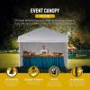 imageCROWN SHADES 10x15 Pop Up Canopy Tent Thicken Frame Commercial Heavy Duty Tent with 4 Sidewalls 8 Stakes ampamp 4 Sandbags ampamp 4 Ropes Outdoor Canopies for Events PartiesBlueWhite