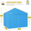 imageCROWN SHADES 10x15 Pop Up Canopy Tent Thicken Frame Commercial Heavy Duty Tent with 4 Sidewalls 8 Stakes ampamp 4 Sandbags ampamp 4 Ropes Outdoor Canopies for Events PartiesBlueSky Blue