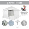 imageCROWN SHADES 10x15 Pop Up Canopy Tent Thicken Frame Commercial Heavy Duty Tent with 4 Sidewalls 8 Stakes ampamp 4 Sandbags ampamp 4 Ropes Outdoor Canopies for Events PartiesBlueWhite