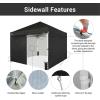 imageCROWN SHADES 10x15 Pop Up Canopy Tent Thicken Frame Commercial Heavy Duty Tent with 4 Sidewalls 8 Stakes ampamp 4 Sandbags ampamp 4 Ropes Outdoor Canopies for Events PartiesBlueBlack