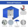 imageCROWN SHADES 10x15 Pop Up Canopy Tent Thicken Frame Commercial Heavy Duty Tent with 4 Sidewalls 8 Stakes ampamp 4 Sandbags ampamp 4 Ropes Outdoor Canopies for Events PartiesBlueBlue