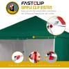 imageCROWN SHADES 10x15 Pop Up Canopy Tent Thicken Frame Commercial Heavy Duty Tent with 4 Sidewalls 8 Stakes ampamp 4 Sandbags ampamp 4 Ropes Outdoor Canopies for Events PartiesBlueForest Green