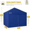 imageCROWN SHADES 10x15 Pop Up Canopy Tent Thicken Frame Commercial Heavy Duty Tent with 4 Sidewalls 8 Stakes ampamp 4 Sandbags ampamp 4 Ropes Outdoor Canopies for Events PartiesBlueNavy Blue