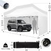 imageCROWN SHADES 10x15 Pop Up Canopy Tent Thicken Frame Commercial Heavy Duty Tent with 4 Sidewalls 8 Stakes ampamp 4 Sandbags ampamp 4 Ropes Outdoor Canopies for Events PartiesBlueWhite