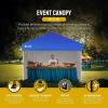 imageCROWN SHADES 10x15 Pop Up Canopy Tent Thicken Frame Commercial Heavy Duty Tent with 4 Sidewalls 8 Stakes ampamp 4 Sandbags ampamp 4 Ropes Outdoor Canopies for Events PartiesBlueBlue