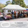 imageCROWN SHADES 10x15 Pop Up Canopy Tent Thicken Frame Commercial Heavy Duty Tent with 4 Sidewalls 8 Stakes ampamp 4 Sandbags ampamp 4 Ropes Outdoor Canopies for Events PartiesBlueWhite