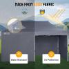 imageCROWN SHADES 10x15 Pop Up Canopy Tent Thicken Frame Commercial Heavy Duty Tent with 4 Sidewalls 8 Stakes ampamp 4 Sandbags ampamp 4 Ropes Outdoor Canopies for Events PartiesBlueGray