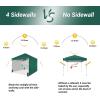 imageCROWN SHADES 10x15 Pop Up Canopy Tent Thicken Frame Commercial Heavy Duty Tent with 4 Sidewalls 8 Stakes ampamp 4 Sandbags ampamp 4 Ropes Outdoor Canopies for Events PartiesBlueForest Green