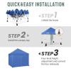 imageCROWN SHADES 10x15 Pop Up Canopy Tent Thicken Frame Commercial Heavy Duty Tent with 4 Sidewalls 8 Stakes ampamp 4 Sandbags ampamp 4 Ropes Outdoor Canopies for Events PartiesBlueBlue