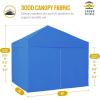 imageCROWN SHADES 10x15 Pop Up Canopy Tent Thicken Frame Commercial Heavy Duty Tent with 4 Sidewalls 8 Stakes ampamp 4 Sandbags ampamp 4 Ropes Outdoor Canopies for Events PartiesBlueBlue