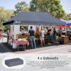 imageCROWN SHADES 10x15 Pop Up Canopy Tent Thicken Frame Commercial Heavy Duty Tent with 4 Sidewalls 8 Stakes ampamp 4 Sandbags ampamp 4 Ropes Outdoor Canopies for Events PartiesBlueGray