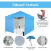imageCROWN SHADES 10x15 Pop Up Canopy Tent Thicken Frame Commercial Heavy Duty Tent with 4 Sidewalls 8 Stakes ampamp 4 Sandbags ampamp 4 Ropes Outdoor Canopies for Events PartiesBlueSky Blue