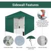 imageCROWN SHADES 10x15 Pop Up Canopy Tent Thicken Frame Commercial Heavy Duty Tent with 4 Sidewalls 8 Stakes ampamp 4 Sandbags ampamp 4 Ropes Outdoor Canopies for Events PartiesBlueForest Green