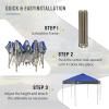 imageCROWN SHADES 14x14 Pop up Gazebo Patented Center Lock 6Sided Portable Gazebo Easy Set Up 300D SilverCoated Fabric UV Resistant Pop Up Canopy Tent for Patio Party Outdoor Activities RedampampGreyBlueLight Grey