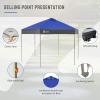 imageCROWN SHADES 14x14 Pop up Gazebo Patented Center Lock 6Sided Portable Gazebo Easy Set Up 300D SilverCoated Fabric UV Resistant Pop Up Canopy Tent for Patio Party Outdoor Activities RedampampGreyBlueLight Grey