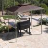 imageCROWN SHADES 8x5 Grill Gazebo  Pop Up Canopy for BBQ and Backyard Patio  Easy Outdoor Barbecue Shade Cover with Double Tier Vented Top ampamp 2 Side Shelves Coffee