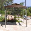 imageCROWN SHADES 8x5 Grill Gazebo  Pop Up Canopy for BBQ and Backyard Patio  Easy Outdoor Barbecue Shade Cover with Double Tier Vented Top ampamp 2 Side Shelves Coffee