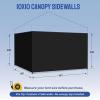 imageCROWN SHADES 8x8 Canopy Sidewalls 4pck  Replacement Walls for 8x8 Gazebo Event Shelter Accessories  WhiteBlack