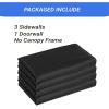 imageCROWN SHADES 8x8 Canopy Sidewalls 4pck  Replacement Walls for 8x8 Gazebo Event Shelter Accessories  WhiteBlack