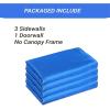 imageCROWN SHADES 8x8 Canopy Sidewalls 4pck  Replacement Walls for 8x8 Gazebo Event Shelter Accessories  WhiteBlue