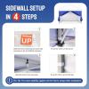imageCROWN SHADES 8x8 Canopy Sidewalls 4pck  Replacement Walls for 8x8 Gazebo Event Shelter Accessories  WhiteBlue