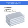 imageCROWN SHADES 8x8 Canopy Sidewalls 4pck  Replacement Walls for 8x8 Gazebo Event Shelter Accessories  WhiteWhite