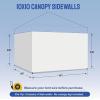 imageCROWN SHADES 8x8 Canopy Sidewalls 4pck  Replacement Walls for 8x8 Gazebo Event Shelter Accessories  WhiteWhite