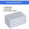 imageCROWN SHADES 8x8 Canopy Sidewalls 4pck  Replacement Walls for 8x8 Gazebo Event Shelter Accessories  WhiteWhite