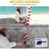 imageCROWN SHADES Beach Cabana 65 x 65 Umbrella Canopy Tent Easy Pop Up  Beach Cabanas for Sand  UPF50 Protection with Sidewall and More Pockets RedRed