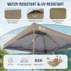 imageCROWN SHADES Gazebo 10x10 Pop Up Canopy with Mosquito Netting Screen Tent with 4 Ropes 8 Stakes 4 Sandbags and Wheeled Storage Bag Canopy for Patio ampamp Backyard BeigeBeige