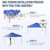 imageCROWN SHADES Gazebo 10x10 Pop Up Canopy with Mosquito Netting Screen Tent with 4 Ropes 8 Stakes 4 Sandbags and Wheeled Storage Bag Canopy for Patio ampamp Backyard BeigeBlue