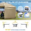 imageCROWN SHADES SideWall Silver for 10x10 Pop Up Canopy with 6 Pockets 1 Pack Sidewall Only with Silver Coating 1 Pack BlueBeige