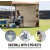 imageCROWN SHADES SideWall Silver for 10x10 Pop Up Canopy with 6 Pockets 1 Pack Sidewall Only with Silver Coating 1 Pack BlueBeige